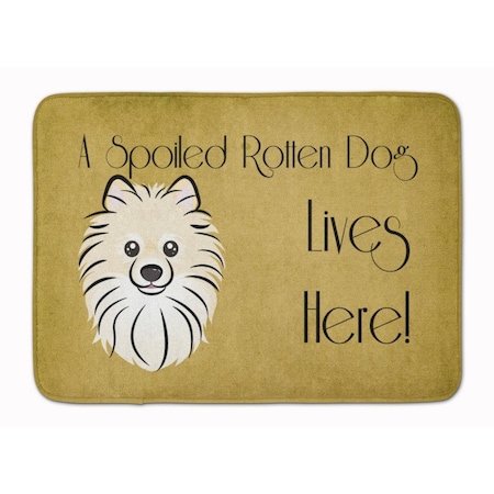 Carolines Treasures Pomeranian Spoiled Dog Lives Here Machine Washable Memory Foam Mat BB1455RUG
